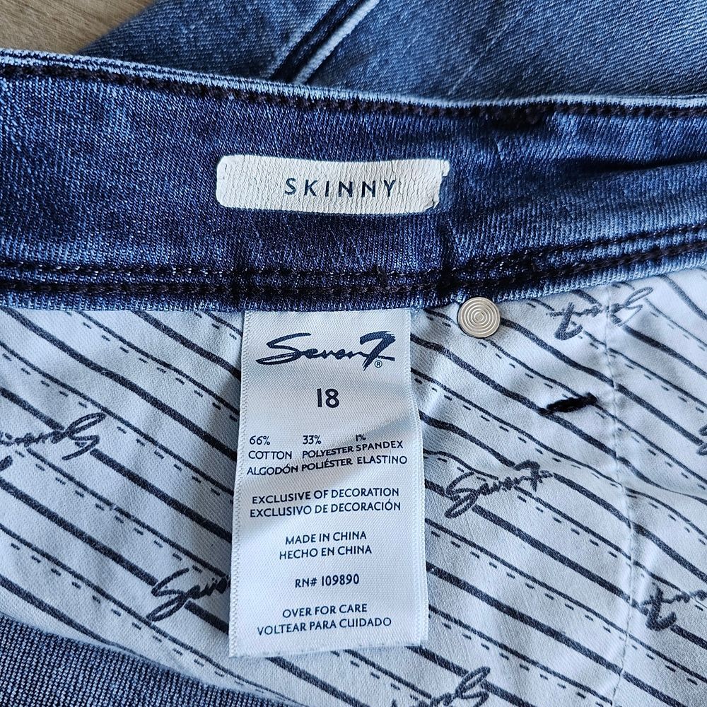 Seven7 Women's Denim Skinny Jeans Size 18 Non Distressed - Picture 4 of 8